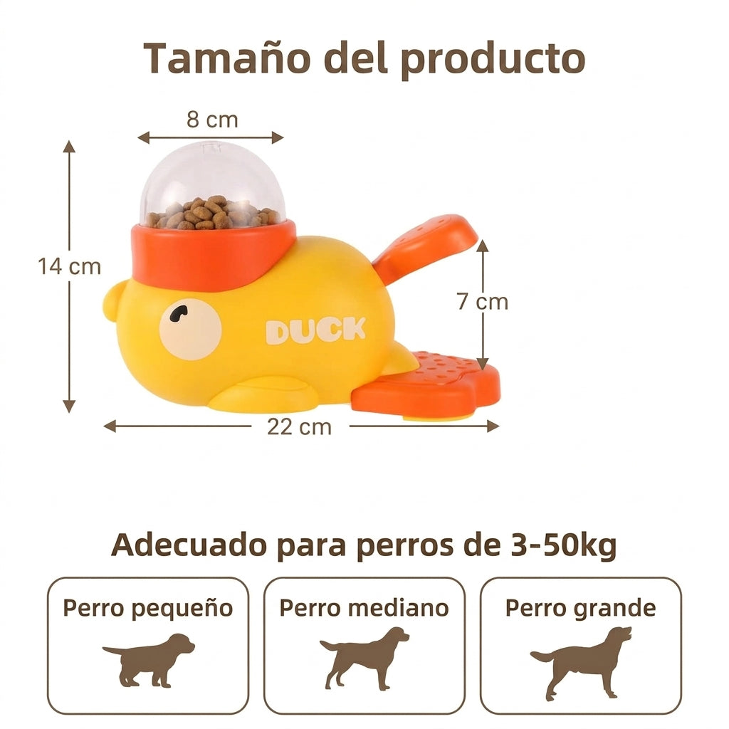 QuackSnack™ – Dispensador Interactivo de Snacks para Perros y Gatos