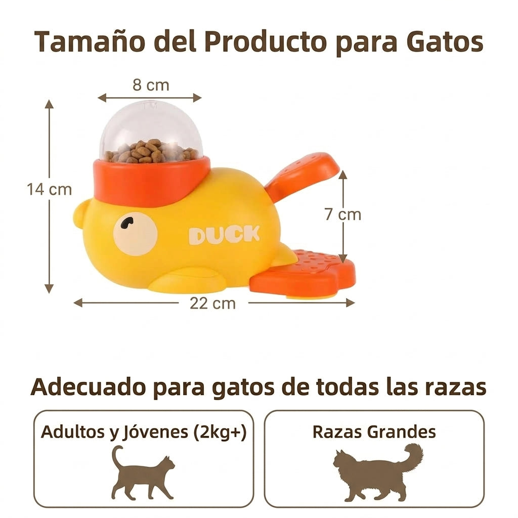QuackSnack™ – Dispensador Interactivo de Snacks para Perros y Gatos